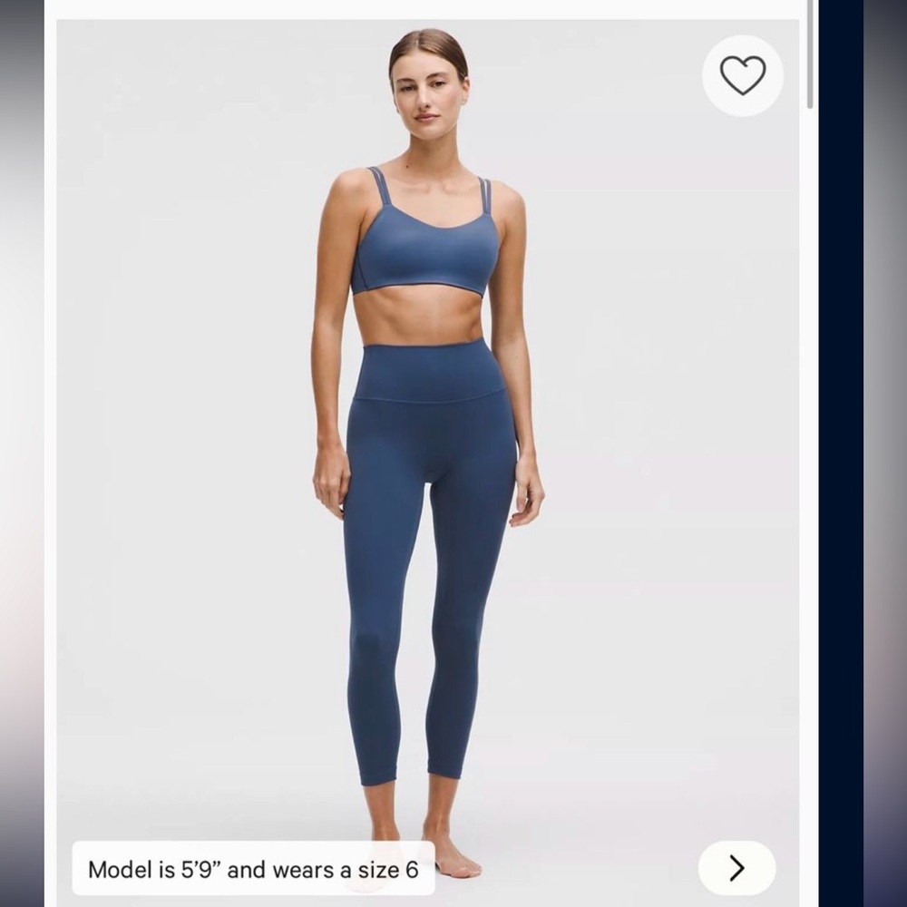 Lululemon Athletica Blue Sports Bra and Leggings Set